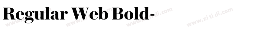 Regular Web Bold字体转换
